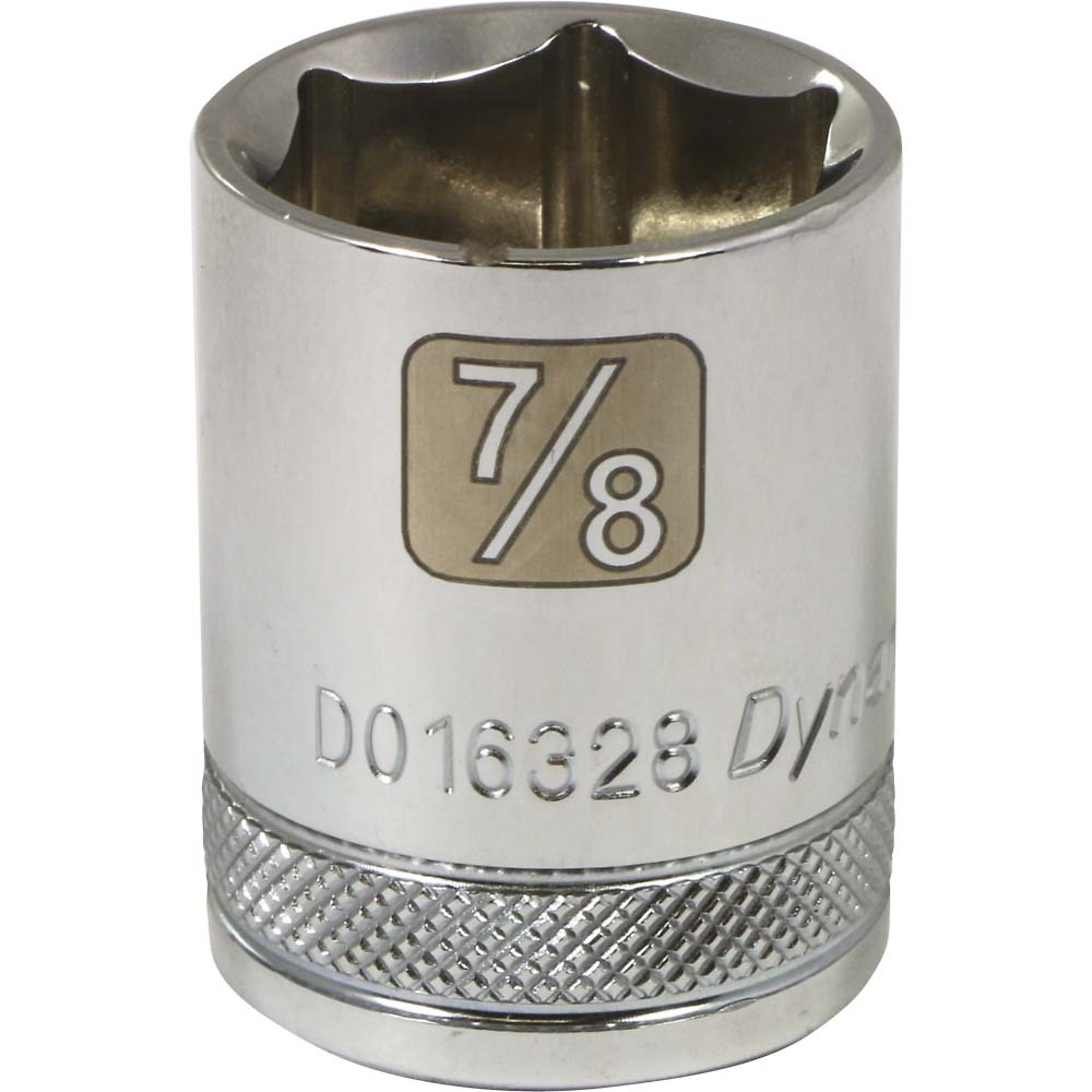 Dynamic Tools 1/2" Drive 6 Point SAE, 7/8" Standard Length, Chrome Finish Socket